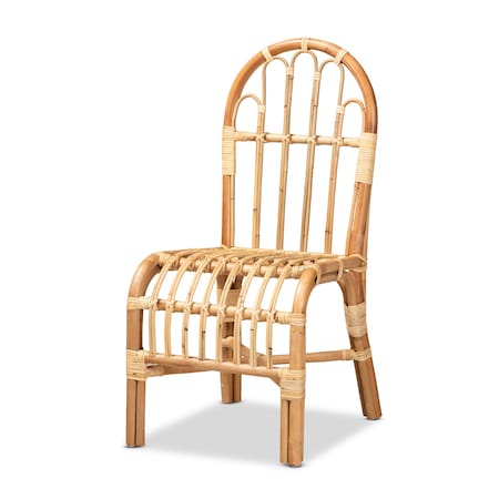 Baxton Studio Athena Modern and Contemporary Natural Finished Rattan Chair 185-11873-Zoro